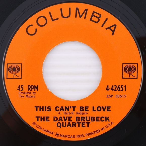 The Dave Brubeck Quartet – Bossa Nova U.S.A. 1962 45 rpm 7" Vinyl Record 4-42651 - Picture 5 of 9